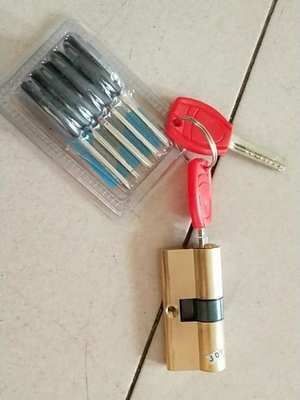 AB锁心防撬防盗门锁芯大门弹子纯铜通用型锁芯安全门锁65-120mm