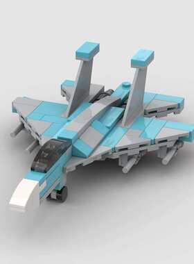 XLmocs森宝零件 SU27战机-蓝色 小颗粒拼装国产积木拼装战斗机