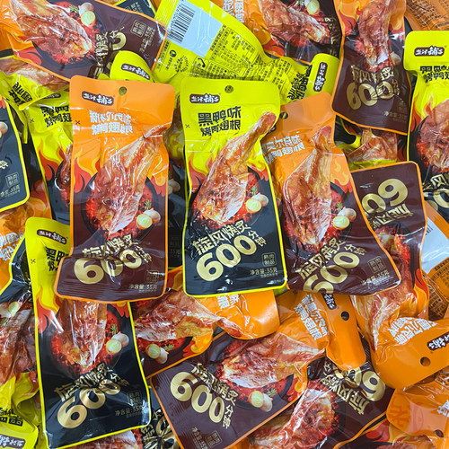 盐津铺子烤鸭翅根散装500g一斤即食休闲日常办公解馋独立包装零食