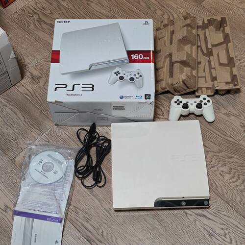 良品 日版原装 PS3 主机 游戏机 白色 盒说全 对号 未拆修未破解