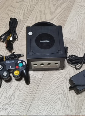 8-85新 任天堂原装日版黑色 NGC 主机全套未拆修未改机只能玩正版