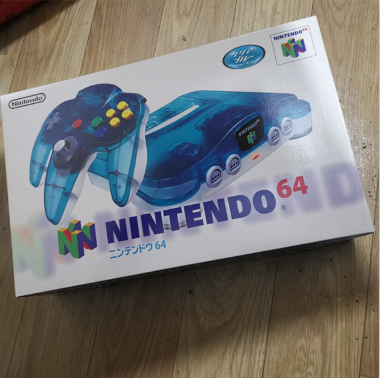 全新品 任天堂原装日版 蓝透明 限定版 N64 主机 游戏机