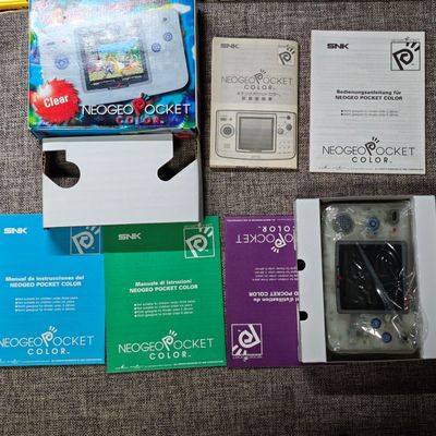 9-95新 SNK日版原装 磨砂白透明 NGPC 掌机 游戏机