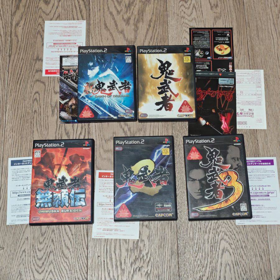 美品 PS2 的 正版游戏 鬼武者 1.2.3 无赖传 全套