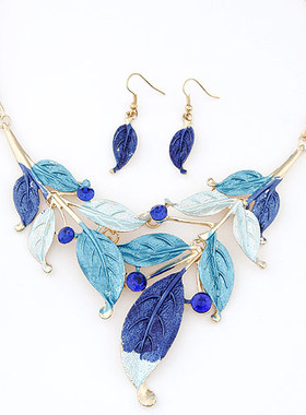 欧美时尚金属波西米亚彩绘项链