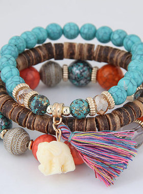 韩版时尚风珍珠钱币手链