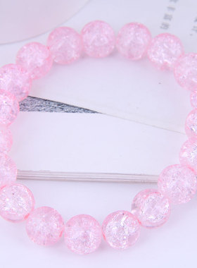 韩版时尚甜美ol爆花水晶玻璃球女