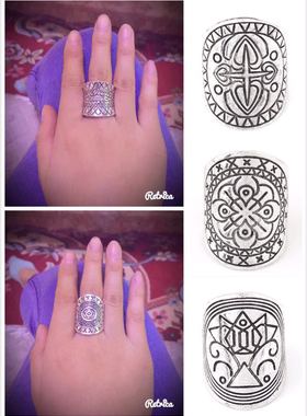 土耳其夸张金属关节装饰品食指环