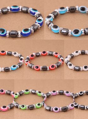 【9个颜色】B0726热卖 复古蓝眼睛珠法蒂玛之手手链 邪恶之眼串珠