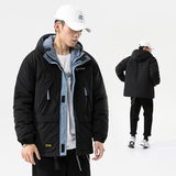 无影墙撞色棉衣加厚连帽外套冬装棉袄工装棉服SY03-P120-控158，男装棉衣，星座810(原QT5070)