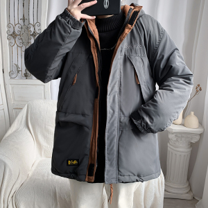 2021港风百搭工装休闲连帽棉衣男加厚棉服大码上衣SY03图片