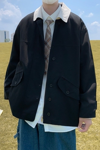 2024春季新款男长袖衬衫翻领外套工装流行青年夹克J5011-P98-控11图片