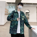 2021春薄款港风百搭长袖花衬衫男宽松冰丝衬衣CS3004，男装衬衫，星座810(原QT5070)