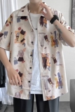 2021夏季宽松短袖花衬衫男寸衫半袖5分衬衣CS3003，男装衬衫，星座810(原QT5070)