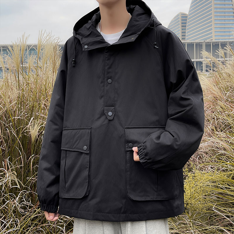 羽绒服男连帽工装外套90白鸭绒上衣宽松套头YR7321-P290控408,男装羽绒服,星座810(原QT5070)