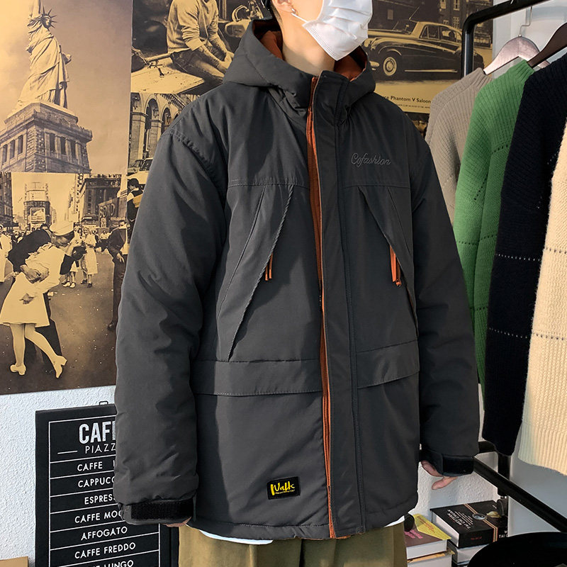 海报景港风连帽加厚棉衣男工装棉服外套冬季棉袄SY03,男装棉衣,星座810(原QT5070)