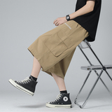 【主推款】2022夏纯色七分工装裤潮男百搭短裤DK108-P45控58，男装休闲裤，星座810(原QT5070)