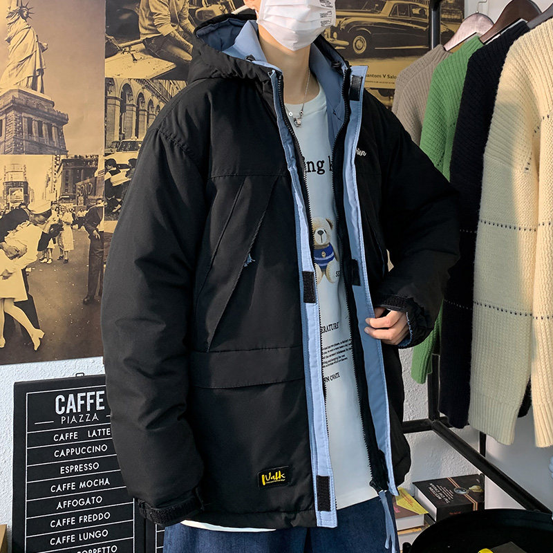 海报景港风棉袄男士连帽工装多口袋棉衣冬装棉服SY03,男装棉衣,星座810(原QT5070)