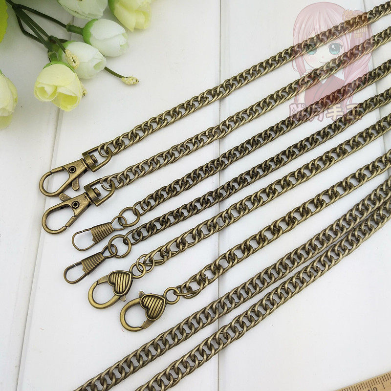 diy手工包包配件 古铜色双织双环扣链子 口金包带7mm宽 满额包邮