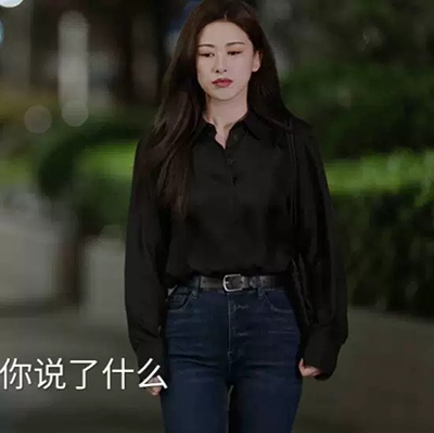 蜜语纪朱珠许蜜语同款衬衫新款洋气缎面黑色上衣高级感垂感衬衣女