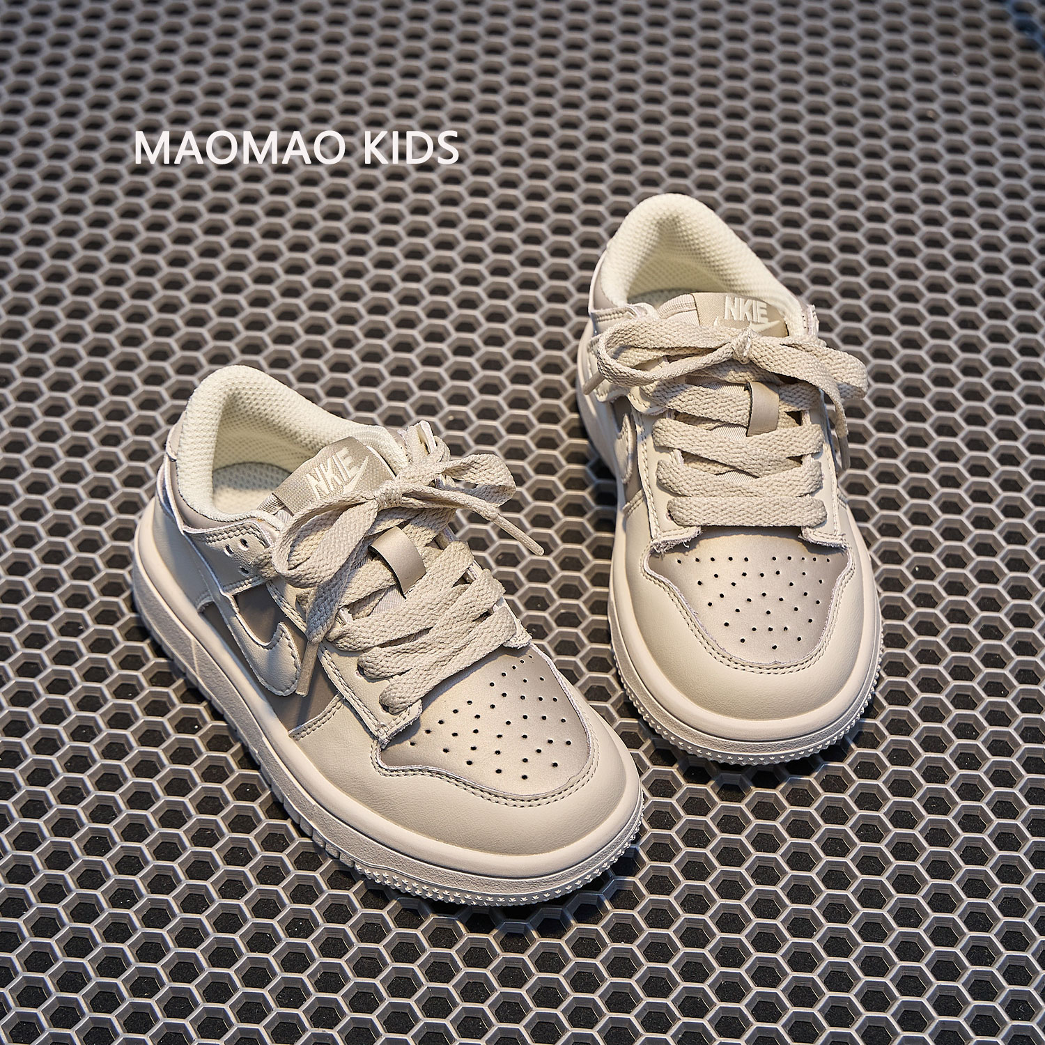 2025新款秋季灰银AJ童鞋儿童运动鞋休闲AJ鞋女童鞋子低帮板鞋男童