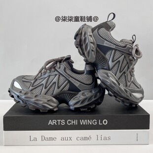 网红爆款儿童防滑跑步鞋2025秋冬季女童户外运动鞋男童百搭老爹鞋