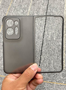 适用于OPPO Find N2 Flip肤感磨砂透灰手机壳男女款折叠屏FIND N高颜值半透黑磨砂硬壳find n3简约保护套