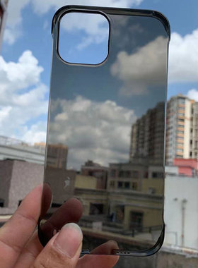 适用于苹果13手机壳11.透黑色无边框12promax半包透明8硬壳14Plus