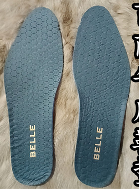 百丽真牛皮尖头品牌鞋垫吸汗透气