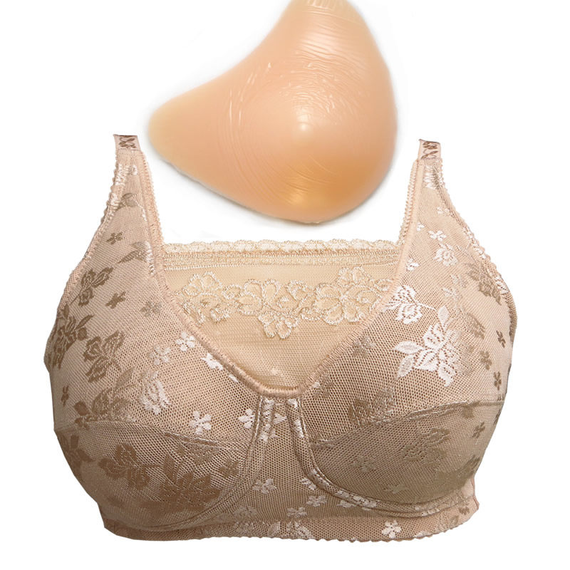 苾美二合一硅胶假乳房义乳文胸裹胸术后 延伸形义乳分左右8103