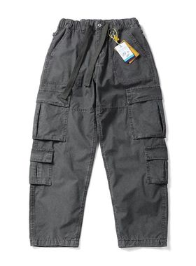 日系秋冬复古M51青年多口袋抽绳宽松直筒工装裤抽绳伞兵裤子