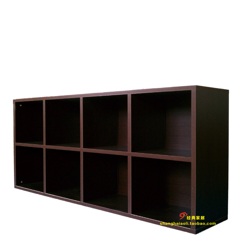 八格柜2米长35加深黑胶唱片收藏餐边置物文件书柜搁架阳台柜定制