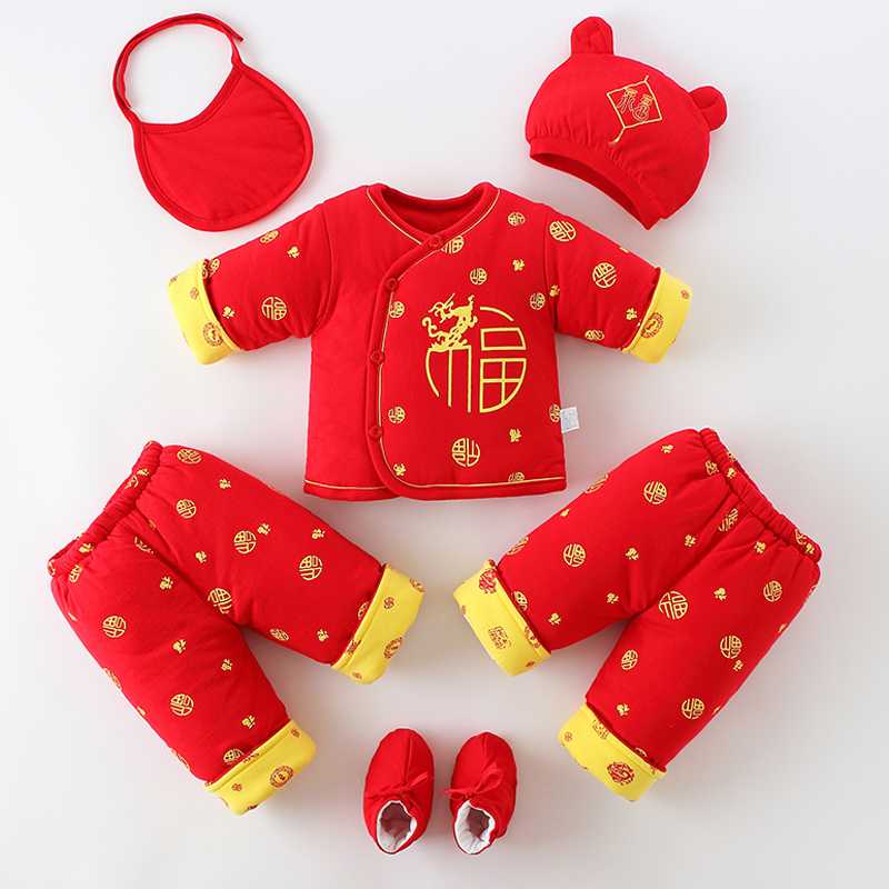 红色棉衣新年装婴儿过年男喜庆