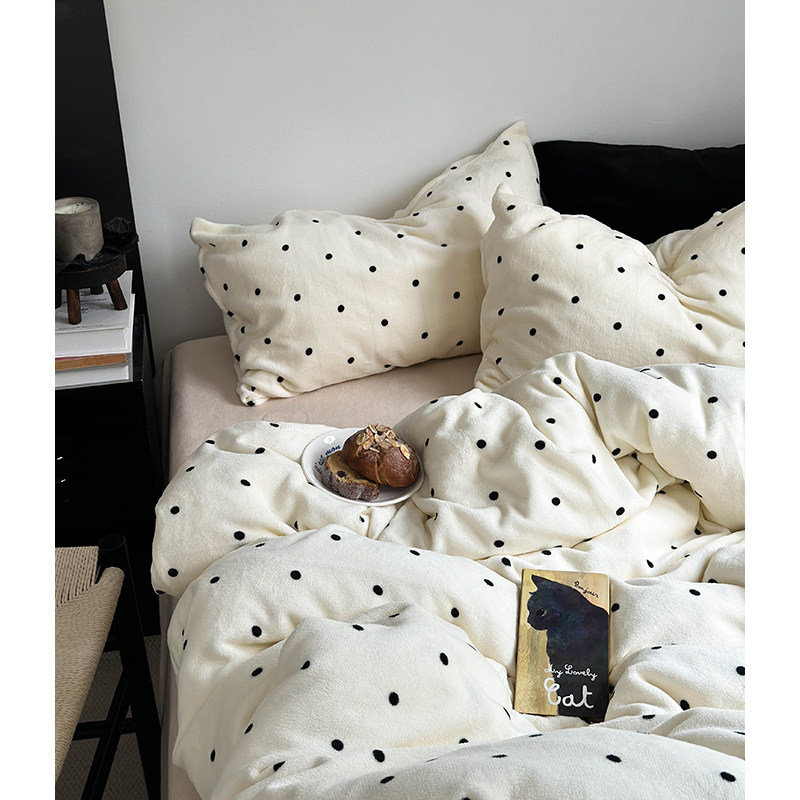 床单款四件套牛奶绒ins保暖