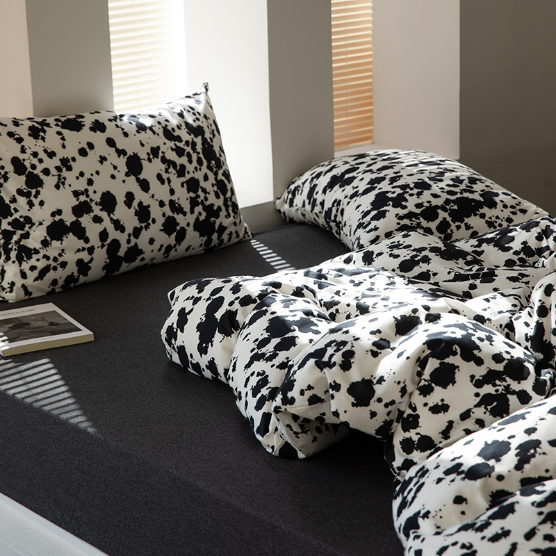 床单款四件套针织棉泼墨裸睡