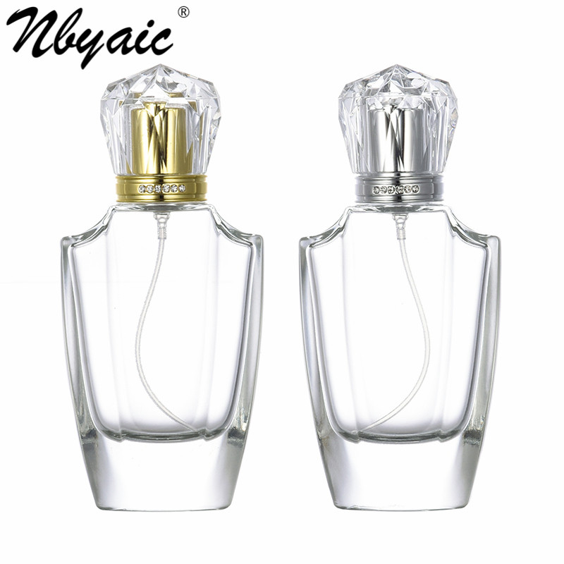 Nbyaic香水分装瓶50ML高档玻璃瓶化妆品喷雾瓶按压瓶便携分装空瓶
