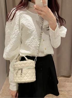 日单archives原单2023新法式时尚圆领设计感小众洋气小衫短款上衣