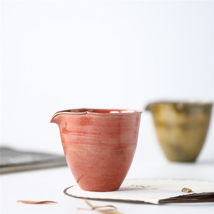 手工拉坯断水利落葫芦口公道杯颜色釉陶瓷功夫茶具茶海分茶器配件