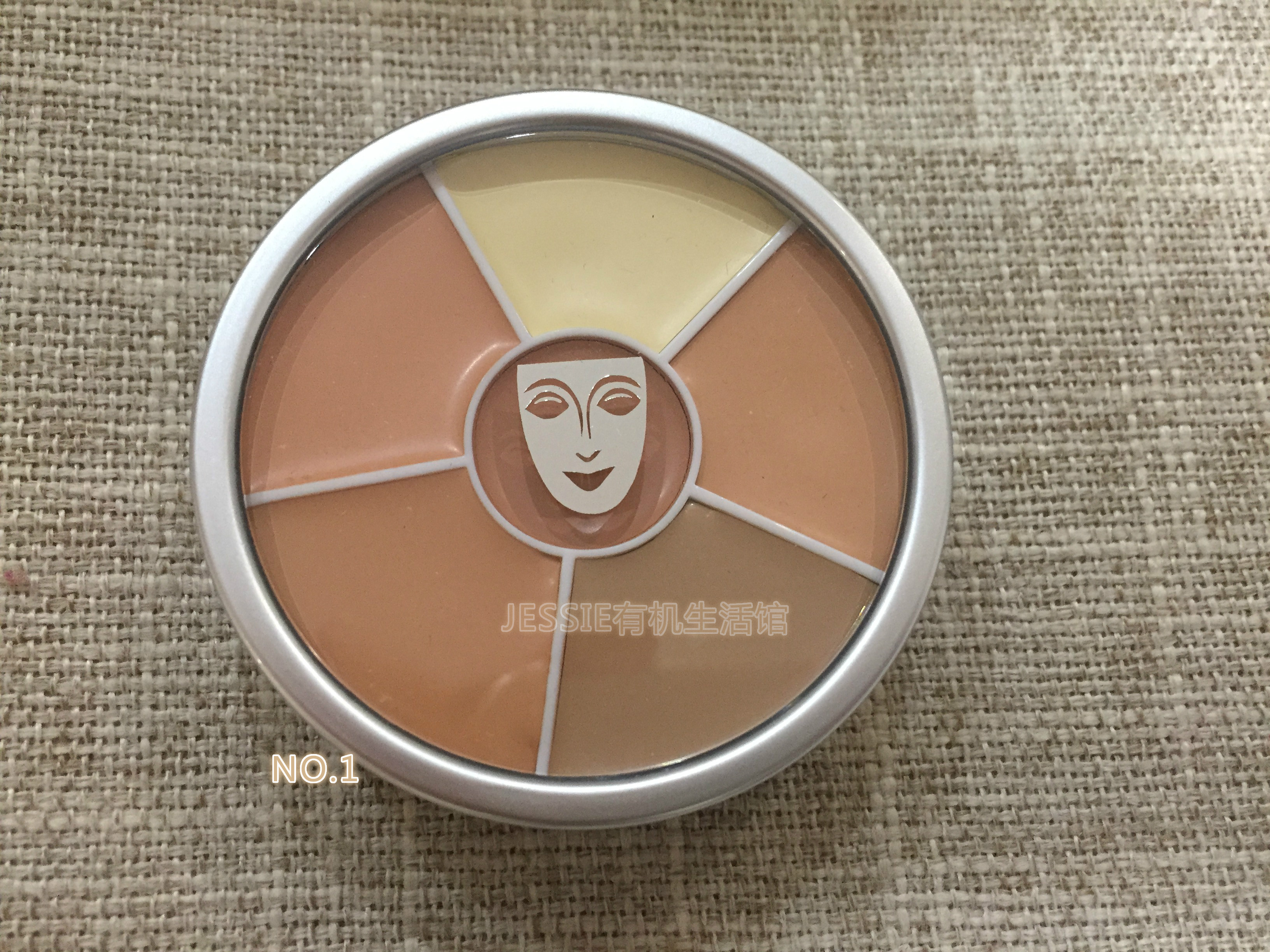 德国面具歌剧魅影遮瑕膏kryolan六色盘06号粉底膏绿色三色遮瑕
