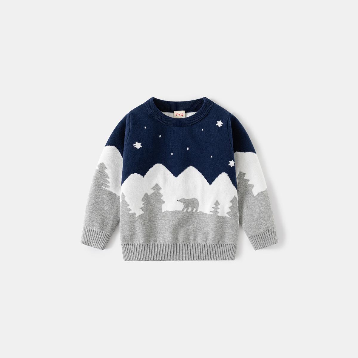 男童装打底秋冬当季新款雪山小熊