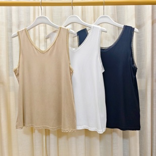 大码 冰感优可丝面料前后可穿垂感好单色适合各种穿搭吊带背心 新款