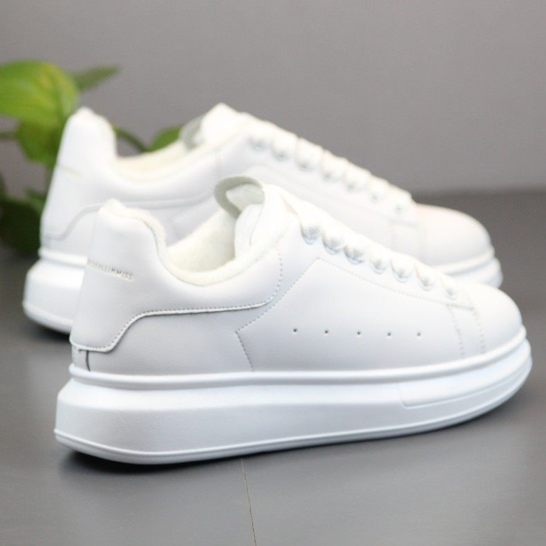 男鞋冬季加绒保暖潮鞋2022新款厚底增高小白鞋子男士休闲运动板鞋,流行男鞋,帆布鞋,淘宝优惠券,粉丝福利购,淘宝优惠卷