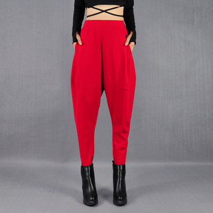 休闲萝卜裤 女装 加绒显瘦潮垮裤 小脚哈伦裤 25欧美秋冬女裤 靴裤 时尚