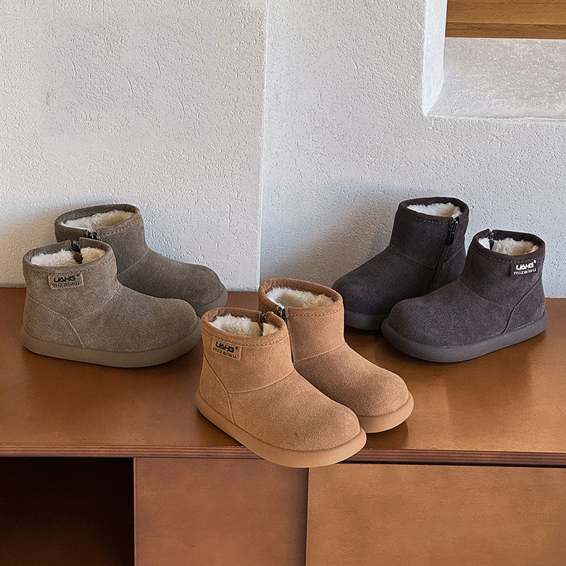 儿童雪地靴真皮2025冬季新款女童短靴加厚大棉鞋男童鞋保暖棉靴子,童鞋/婴儿鞋/亲子鞋,雪地靴,淘宝优惠券,粉丝福利购,淘宝优惠卷