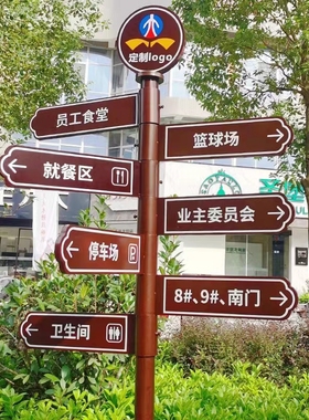 户外导向牌指示牌小区公园指路牌指引牌方向标景区路标牌定制创意