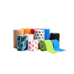 自粘绷带弹力足球篮球运动加压护踝护腕宠物弹性训练胶布胶带绑带