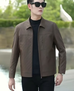 百搭休闲翻领上衣 夹克外套时尚 男人船王卡麦隆鳄鱼2025新款 男士