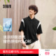 时尚 森马POLO衫 夏装 t恤撞色拼接上衣2025新款 休闲 男凉感抑菌短袖
