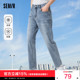 男2024夏季 男裤 新款 森马牛仔裤 男士 凉感复古薄款 浅色直筒小脚裤 子