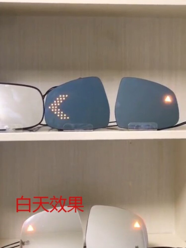 수정된 숨겨진 LED 화살표 조향 슈퍼 밝은 동적 흐르는 물 스캐닝 라이트 레이싱 반전 거울 반사 후면보기 렌즈